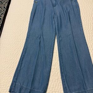 Sundance Light Blue Flare Jeans With Drape